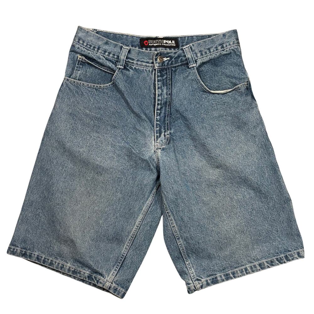 Southpole 13" Inch Baggy Fit Vintage Y2K Skater Streetwear Denim Shorts Mens 34